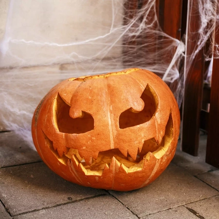 Sztuczna Pajęczyna 2 Pająki Dekoracja na Halloween MALATEC