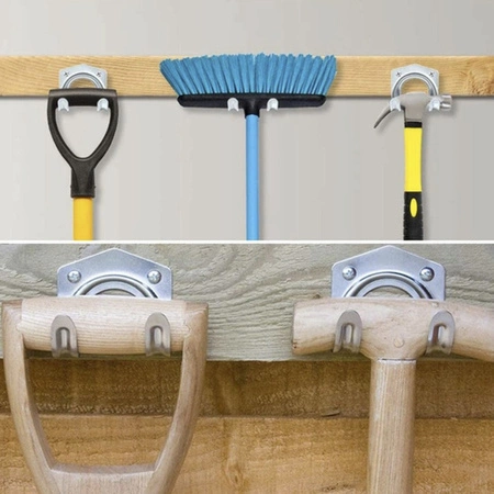 Wieszak na Narzędzia Ogrodowe Uchwyt Miotły Organizer Ścienny Warsztat x 20 BIGSTREN