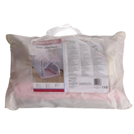 Namiot Domek dla Dzieci Zamek Pałac do Pokoju Ogrodu Domu + Lampki LED Róż KRUZZEL