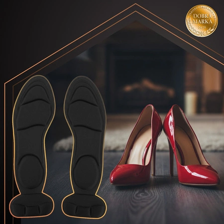 Wkładki do Butów na Obcasie RUHHY Czarne Amortyzujące + Zapiętki do Szpilek