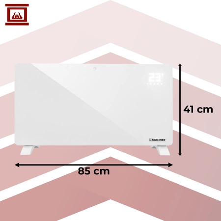 Grzejnik Elektryczny Szklany KAMINER X-SHAPE 2500W Aplikacja WiFi + Pilot 26573