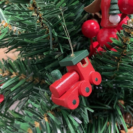 Drewniane Zawieszki na Choinkę RUHHY Bombki Choinkowe Ozdoby Świąteczne x30 22217