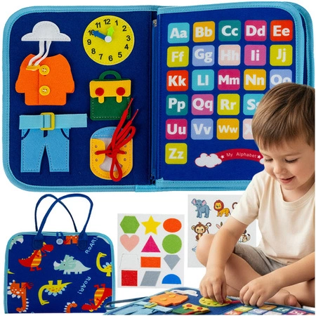 Książeczka Sensoryczna Edukacyjna Kruzzel - Tablica Montessori Zabawka