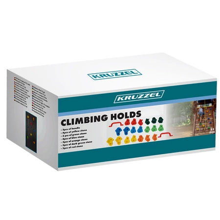 Kamienie Wspinaczkowe Uchwyty do Wspinaczki dla Dzieci Duże Śruby Zestaw UV KRUZZEL