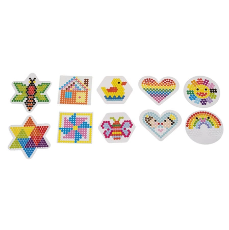 Koraliki do Prasowania Zestaw Szablony Prasowanka 5000szt Wzory + Wiaderko