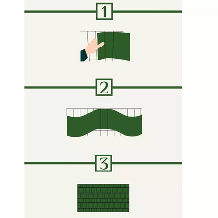 Taśma Ogrodzeniowa na Ogrodzenie Płot Osłona Zielona 19cmx35m 630g Klipsy 25 GARDLOV