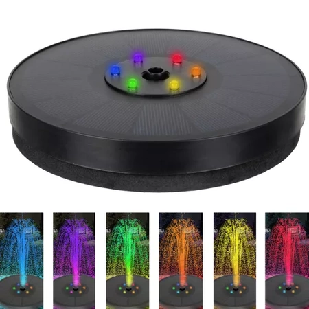 Fontanna Solarna Pompa do Oczka Wodnego Ogrodowa Pływająca LED Fontannowa GARDLOV