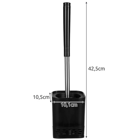 Szczotka do WC Toaletowa do Łazienki Toalety Czarna Klozetowa Stojak Zestaw RUHHY 25725