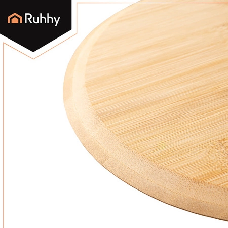 Kamień do Pizzy Ruhhy 38x36 cm z Łopatką Bambusową 2w1 Deska XXL Kordieryt Ruhhy 26916