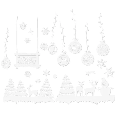 Naklejki Świąteczne na Okno Szybę Śnieżynki Święta Ozdoby Samoprzylepne XXL SUPERCENA RUHHY