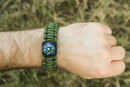 Bransoletka Survival 5w1 Kompas Krzesiwo Linka Nóż TRIZAND