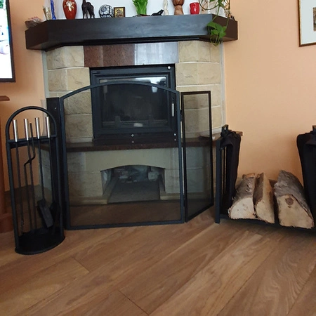 Metalowy Stojak na Drewno Kominkowe Opałowe do Kominka 2w1 + Torba XXL KAMINER