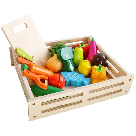 Warzywa do Krojenia Owoce Drewniane na Rzepy XXL ISO TRADE