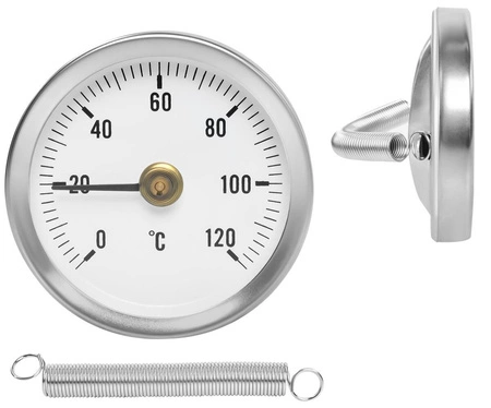 Termometr Tarczowy Okrągły Opaskowy Przylgowy 120C RUHHY