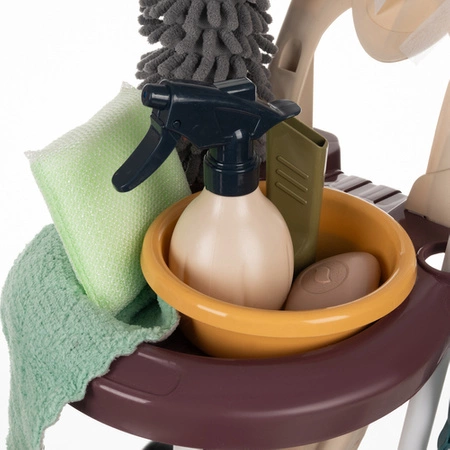 Zestaw do Sprzątania dla Dzieci Odkurzacz Wózek Mop Wiaderko Akcesoria 18w1 KRUZZEL