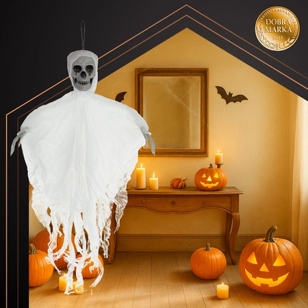 Szkielet na Halloween Wiszący Dekoracja Kościotrup Ozdoba Wisząca Duch 70cm Ruhhy 26124