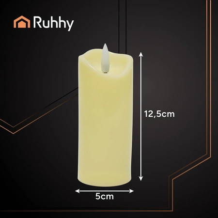 Świeczka Wkład Led Ruhhy Efekt Płomienia Świece na Baterie do Znicza 4x12,5