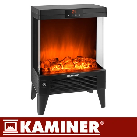 Kominek Elektryczny Wolnostojący 2000W 2 Funkcje Grzejnik Termowentylator Kaminer