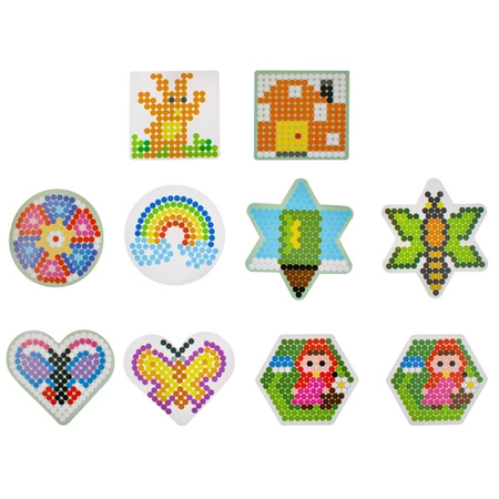 Koraliki do Prasowania Zestaw Szablony Prasowanka 5000szt Wzory + Wiaderko