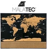 Mapa Świata Zdrapka na Prezent Dekoracja Plakat Duża Świat Tuba + Akcesoria MALATEC