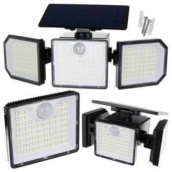Lampa solarna Ogrodowa IZOXIS 167LED 500lm Pilot Czujnik Ruchu Zmierzchu 24633