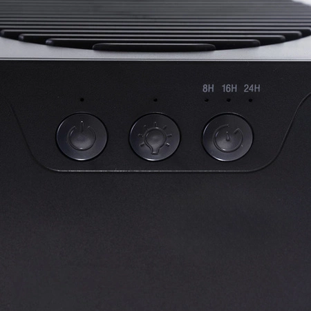 Osuszacz Powietrza Pochłaniacz Wilgoci Cichy Podświetlenie LED + Timer 1,4L czarny Ruhhy 26494