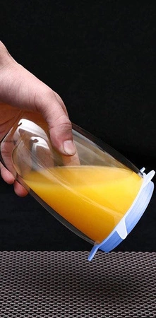 Pokrywki Silikonowe Uniwersalne do Żywności 6szt RUHHY