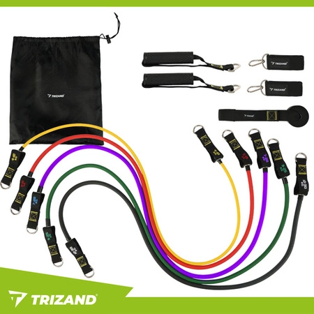 Gumy Oporowe do Ćwiczeń 5szt TRIZAND do 100 kg Długie Ekspandery Treningowe