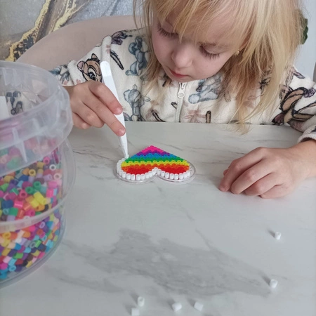 Koraliki do Prasowania Zestaw Szablony Prasowanka 5000szt Wzory + Wiaderko