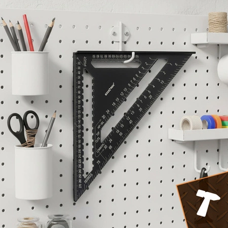 Kątownik Ciesielski Aluminiowy Przymiar Stolarski Narożnik Budowlany 30x30 Bigstren 25874