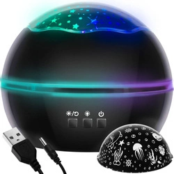 Lampka Nocna Projektor Nieba Gwiazd Obrotowa 2w1 IZOXIS