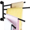 Wieszak na Ręczniki Łazienkowy Loft Czarny Metalowy Ścienny Uchwyt Łazienki RUHHY