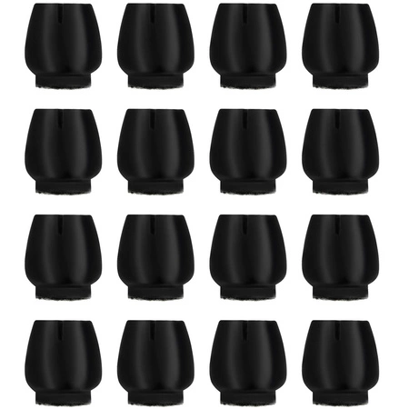 Nakładki na Nogi Krzesła Filc 12-16mm Czarne x16 MALATEC