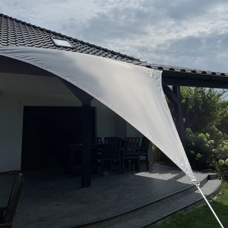 Żagiel Przeciwsłoneczny Ogrodowy Wodoodporny 3x3 m Trójkąt Szary Zacieniacz GARDLOV