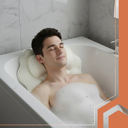 Poduszka Relaksacyjna do Kąpieli Ruhhy Zagłówek do Wanny Przyssawki Prezent Ruhhy 27050