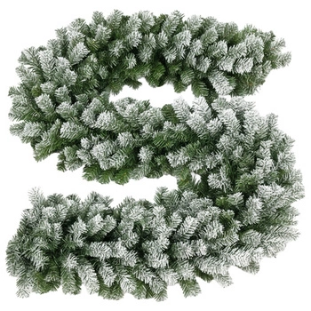 Girlanda Świąteczna Choinkowa Ruhhy Gęsta Dekoracja Łańcuch 270cm Ośnieżona