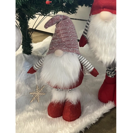 Skrzat Krasnal Świąteczny Teleskopowy Duży Gnom Wysoki 82cm Regulowany XXL RUHHY