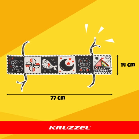 Książeczka Sensoryczna KRUZZEL Kontrastowa Zabawka dla Dzieci Niemowląt 0+