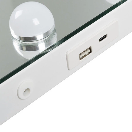 Lustro Kosmetyczne LED Soulima Duże 58x46cm Dotykowe Regulacja 15 Żarówek