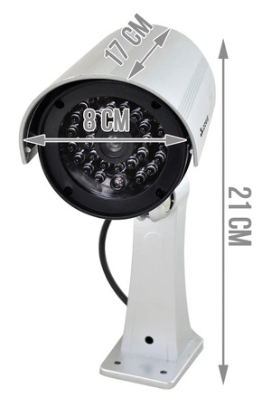 Atrapa Kamery IR do Monitoringu Kamera Wewnętrzna Zewnętrzna z Diodą LED IZOXIS