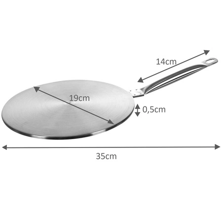 Podkładka Indukcyjna Adapter Płyta pod Garnek Rączka Podstawka Garnki 19cm RUHHY