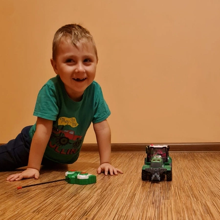 Traktor Zabawka Zdalnie Sterowany z Przyczepą Ciągnik na Pilot + Wywrotka RUHHY