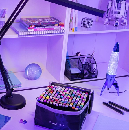 Przybornik na Biurko Organizer 6 Komór + Szufladka MAALEO