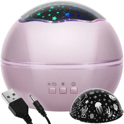 Lampka Nocna 2w1 Projektor Nieba Gwiazd Obrotowa IZOXIS