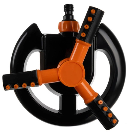 Zraszacz Ogrodowy Obrotowy 360° 3 Ramienny Stabilny Podlewanie Trawnika 10m GARDLOV