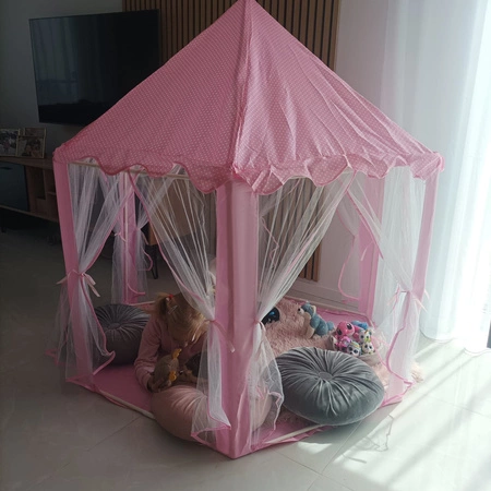 Namiot dla Dzieci Domek Zamek do Domu Pokoju Ogrodu Pałac Ogrodowy Duży Róż KRUZZEL