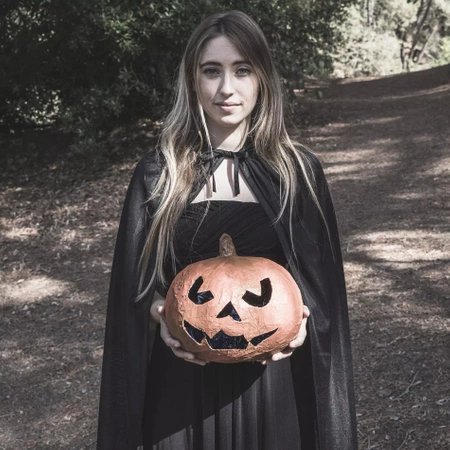 Peleryna Czarodzieja Czarodziejki Czarna Halloween KRUZZEL