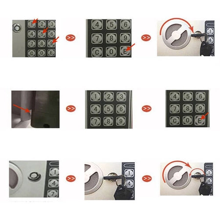 Domowy Sejf Kasetka na Zamek Elektroniczny Szyfr Klucz Kod Kasa Pancerna XL MALATEC