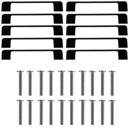 Uchwyt Meblowy Czarny Mat 96 mm Reling do Szafki Mebli Matowy 10 szt x10 RUHHY