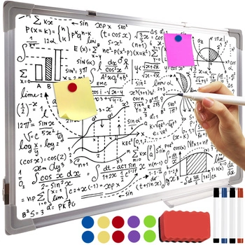 Tablica Magnetyczna Suchościeralna Biała 60x40 cm + Magnesy Gąbka Markery MAALEO